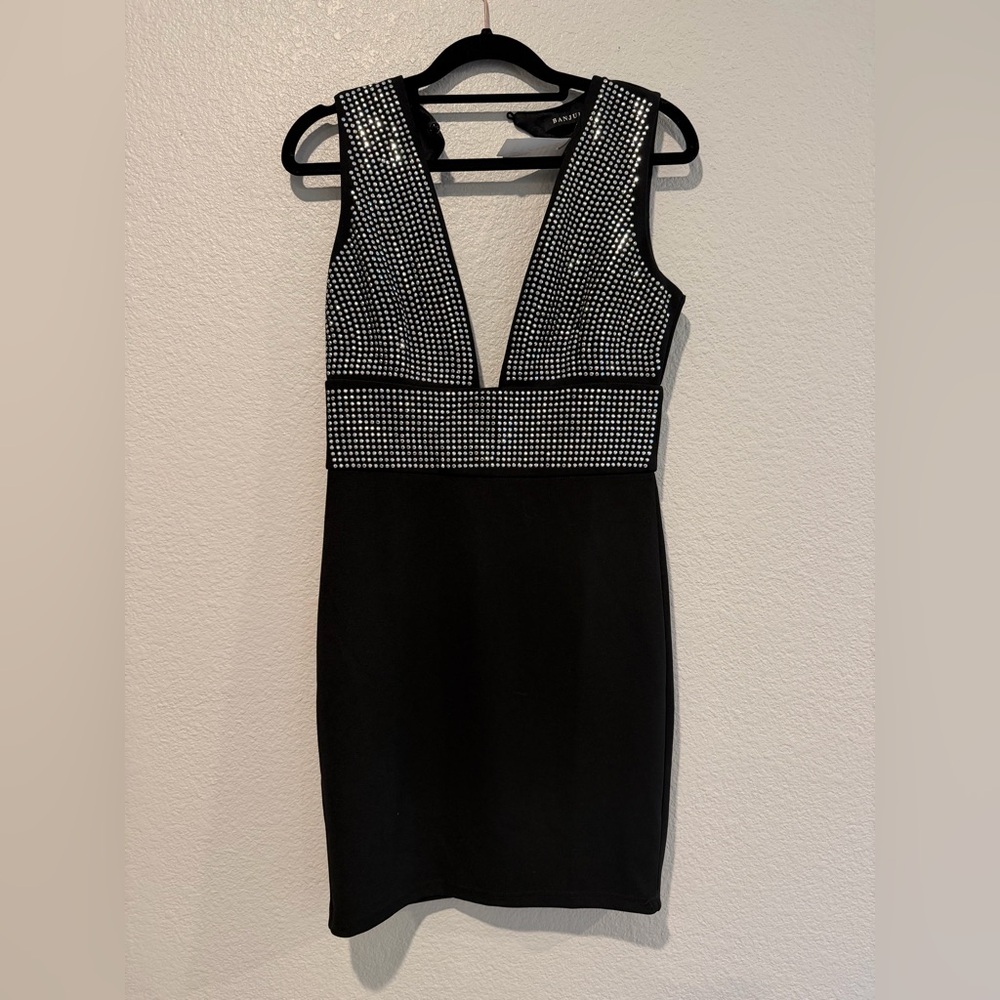 Elegant Black and Silver Women's Dress